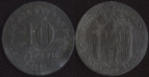 Ашаффенбург 10 пфеннигов 1917 Ашаффенбург 10 пфеннигов 1917
