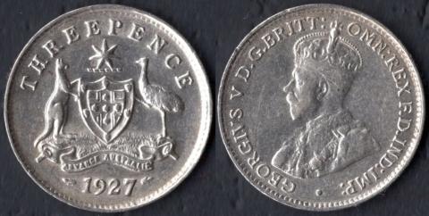 Австралия 3 пенса 1927
