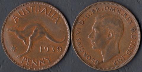 Австралия пенни 1939