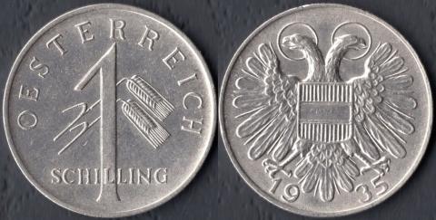 Австрия 1 шиллинг 1935