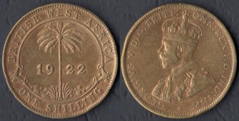 Британская Западная Африка 1 шиллинг 1922