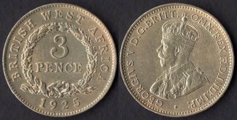 Британская Западная Африка 3 пенса 1925