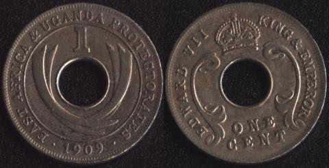 Британская Восточная Африка 1 цент 1909
