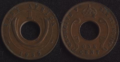 Британская Восточная Африка 1 цент 1935