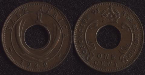 Британская Восточная Африка 1 цент 1942