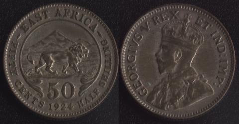Британская Восточная Африка 50 центов 1924