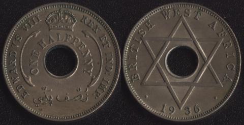 Британская Западная Африка 1/2 пенни 1936