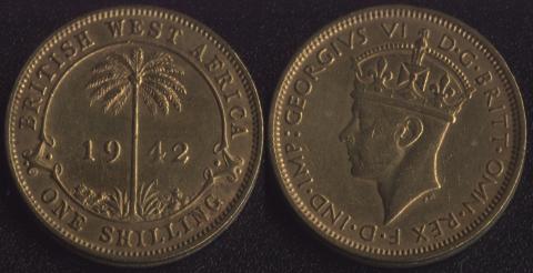 Британская Западная Африка 1 шиллинг 1942