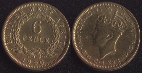 Британская Западная Африка 6 пенсов 1940