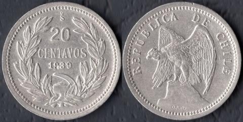 Чили 20 сентаво 1939