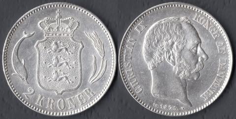Дания 2 кроны 1875