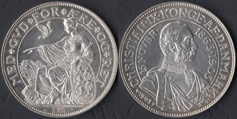 Дания 2 кроны 1903 - 40 лет Правления