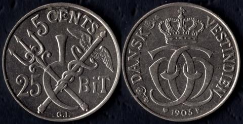 Датская Вест-Индия 5 центов 1905