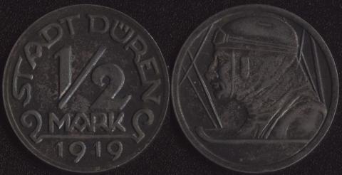 Дюрен 1/2 марки 1919