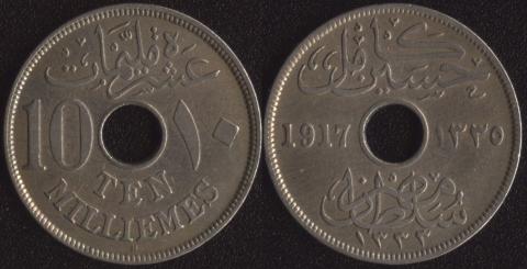 Египет 10 миллим 1917