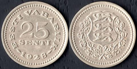 Эстония 25 сенти 1928