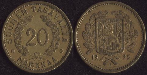 Финляндия 20 марок 1935