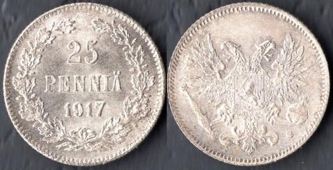 Финляндия 25 пенни 1917