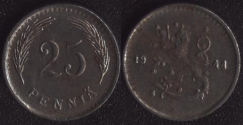 Финляндия 25 пенни 1944 Финляндия 25 пенни 1944