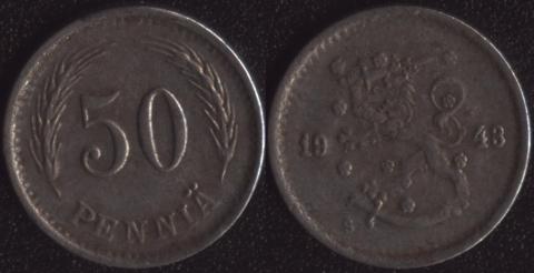 Финляндия 50 пенни 1943