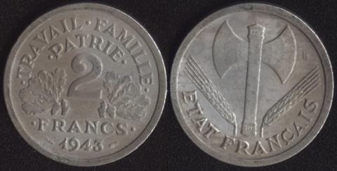 Франция 2 франка 1943 Франция 2 франка 1943