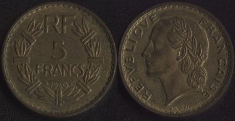 Франция 5 франков 1940