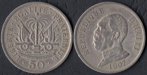 Гаити 50 сентимес 1907