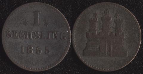 Гамбург 1 зекслинг 1855