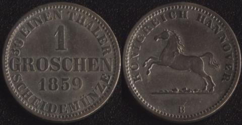 Ганновер 1 грош 1859