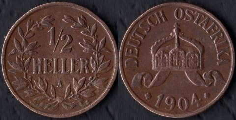 Германская Ост-Африка 1/2 геллера 1904