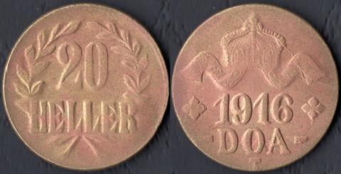Германская Ост-Африка 20 хеллеров 1916 (AB2)