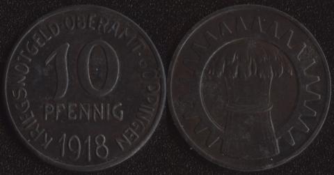 Гёппинген 10 пфеннигов 1918 Гёппинген 10 пфеннигов 1918