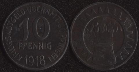 Гёппинген 10 пфеннигов 1918