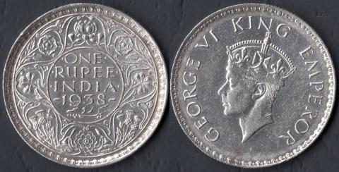 Индия 1 рупия 1938