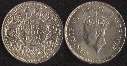 Индия Британская 1 рупия 1941