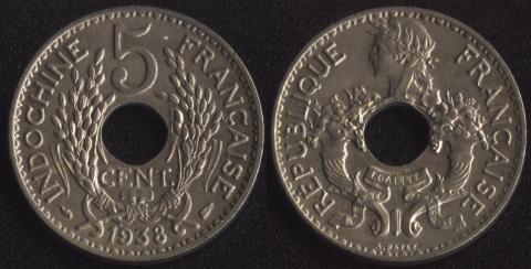 Индокитай 5 центов 1938 Индокитай 5 центов 1938