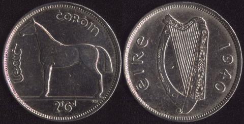 Ирландия 1/2 кроны 1940