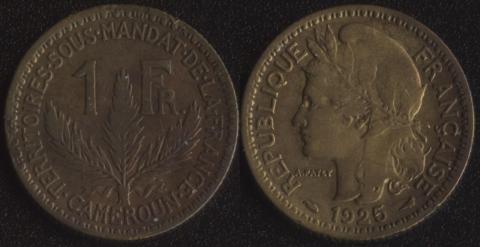 Камерун 1 франк 1925 Камерун 1 франк 1925