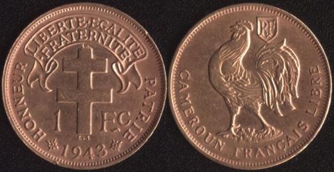 Камерун 1 франк 1943