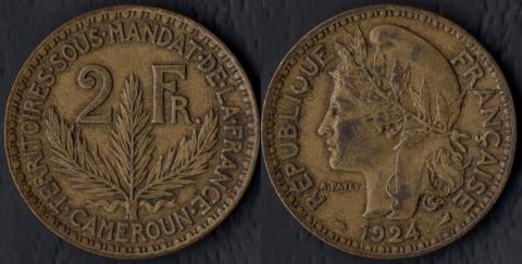 Камерун 2 франка 1924