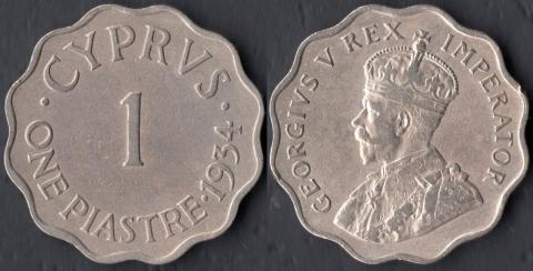 Кипр 1 пиастр 1934