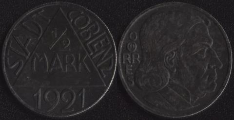 Кобленц 1/2 марки 1921