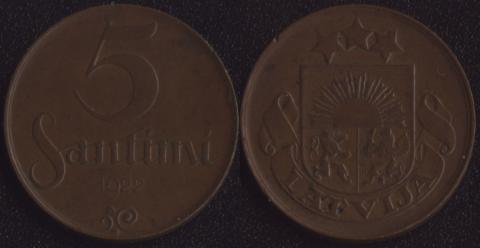 Латвия 5 сантим 1922
