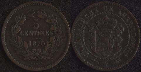 Люксембург 5 сантим 1870