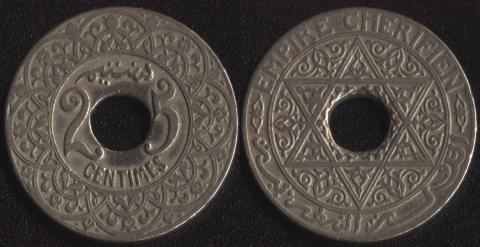 Французское Марокко 25 сантим 1921 Французское Марокко 25 сантим 1921
