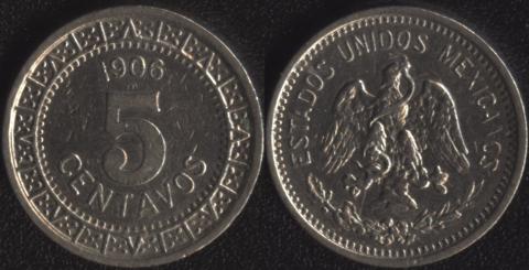 Мексика 5 сентаво 1906