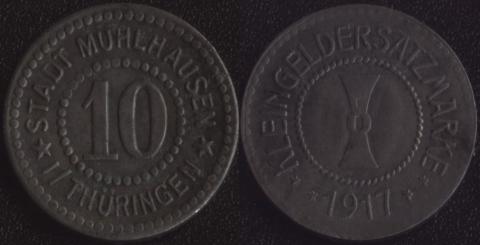 Мюльхаузен 10 пфеннигов 1917 Мюльхаузен 10 пфеннигов 1917