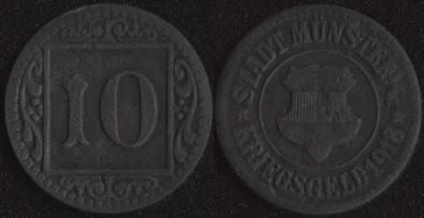 Мюнстер 10 пфеннигов 1918 Мюнстер 10 пфеннигов 1918