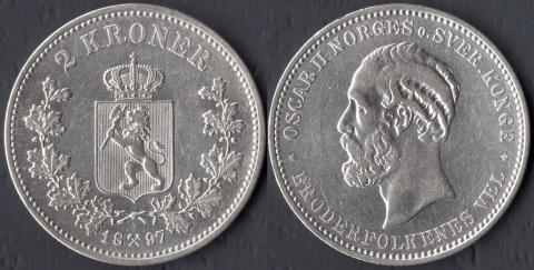 Норвегия 2 кроны 1897