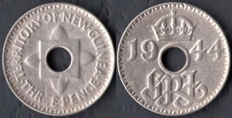 Новая Гвинея 3 пенса 1944